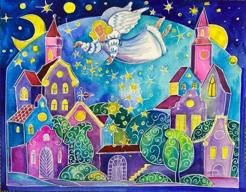 Magic night by artist Anastasia Shimanskaya